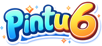 Logo pintu6 Berwarna Biru Putih